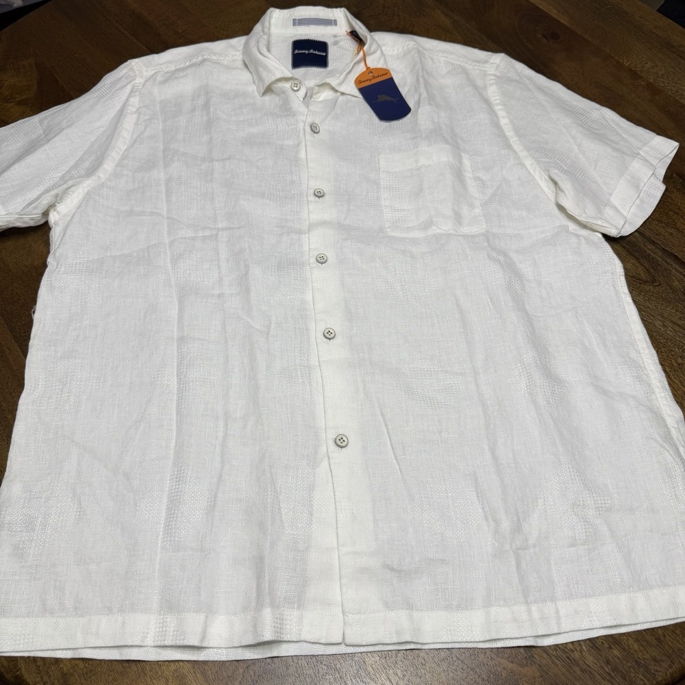 Tommy Bahama Anchors Aweigh Linen Button Down Shirt XL NEW white